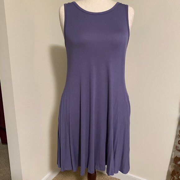 Weaczzy Women's Casual Swing T Shirt Dress with Pockets -Lavender Size Medium - Picture 2 of 6